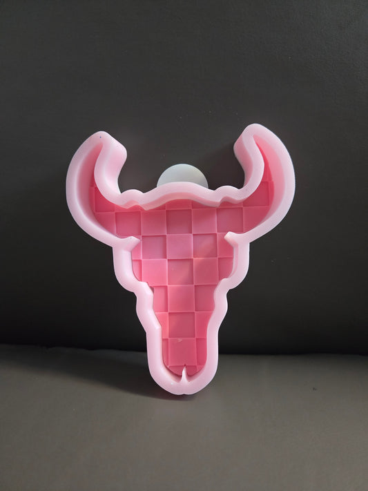 Bull Skull Checkered