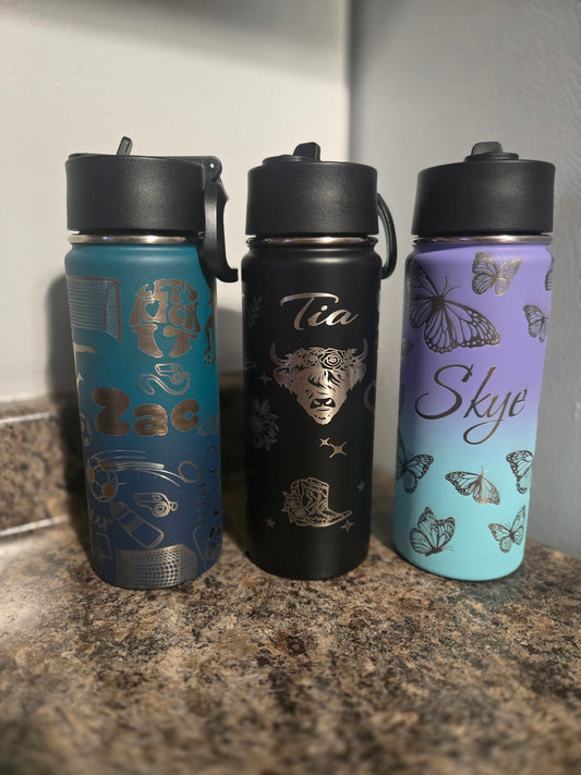 Engraved 18oz water bottle