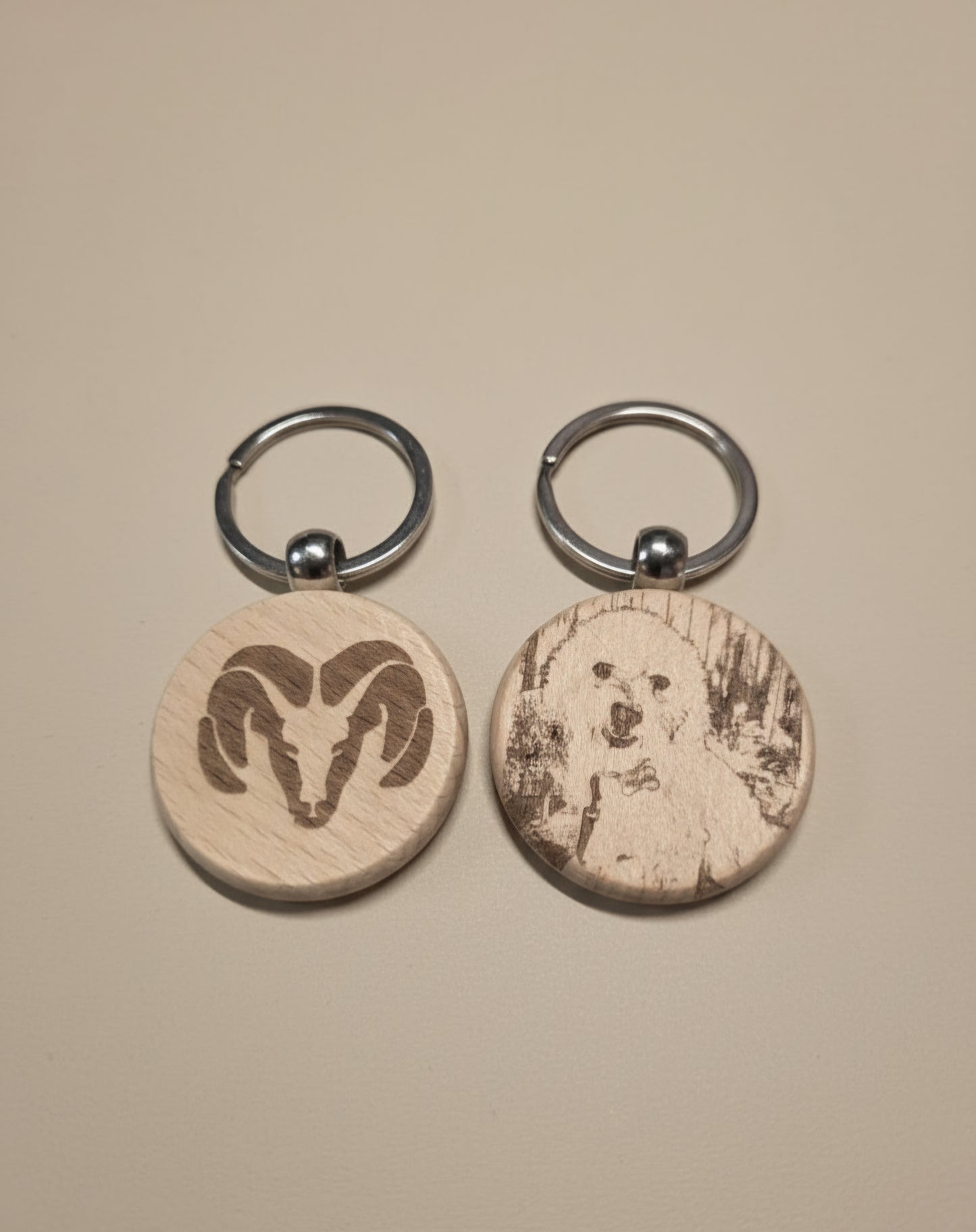 Custom wood keychain