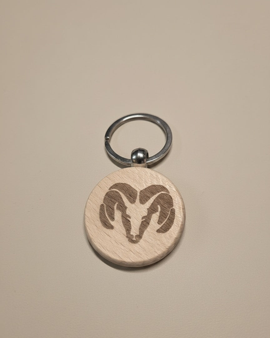 Custom wood keychain